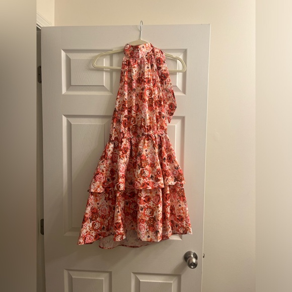 TOPERTH HALTER NECKLINE NAPE TIE FLORAL MIDI DRESS - Picture 3 of 5